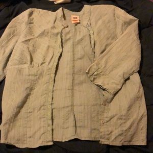 Faded Glory Green Shirt 3/4 sleeved